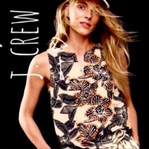 {J Crew} Textured Cotton Top with Beading 🖤🧡